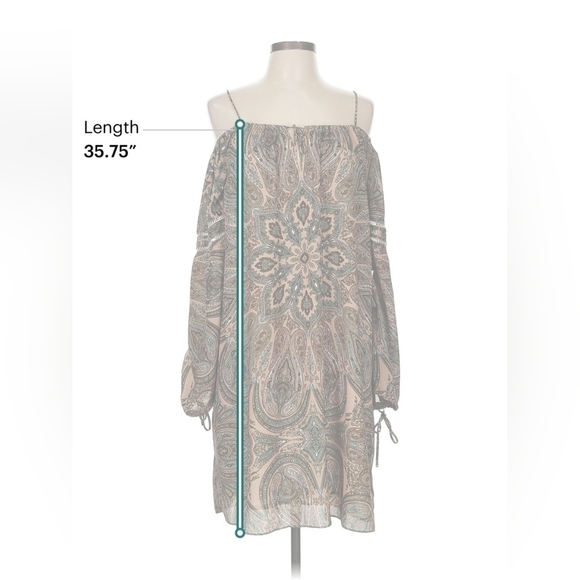 ALEXIA ADMOR Paisley Print Off-the-Shoulder Dress - Size M - NWT - Picture 14 of 14